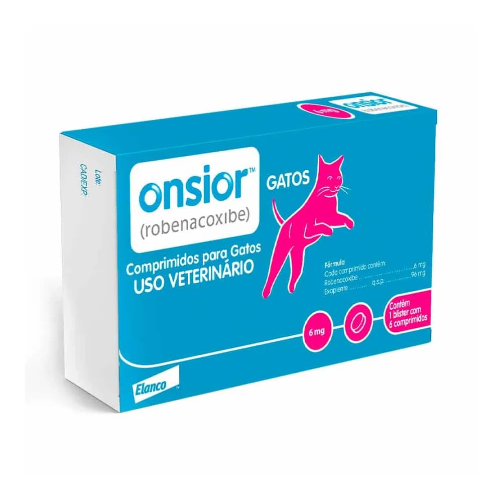 Onsior 6 mg gatos acima 2,5 kg - 6 comprimidos