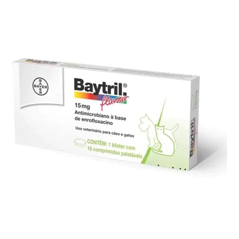 Baytril flavour - 15 mg 1blx10cpr