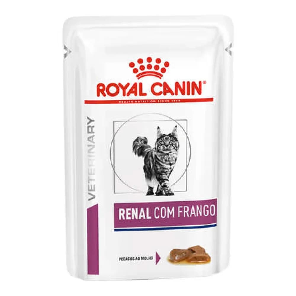 Ração úmida - royal canin vet - gatos renal - sachê 85g