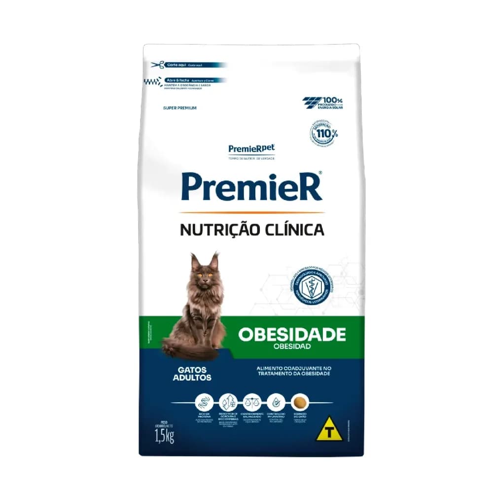 Ração premier - gatos - nutrição clínica obesidade adulto / pequeno 1,