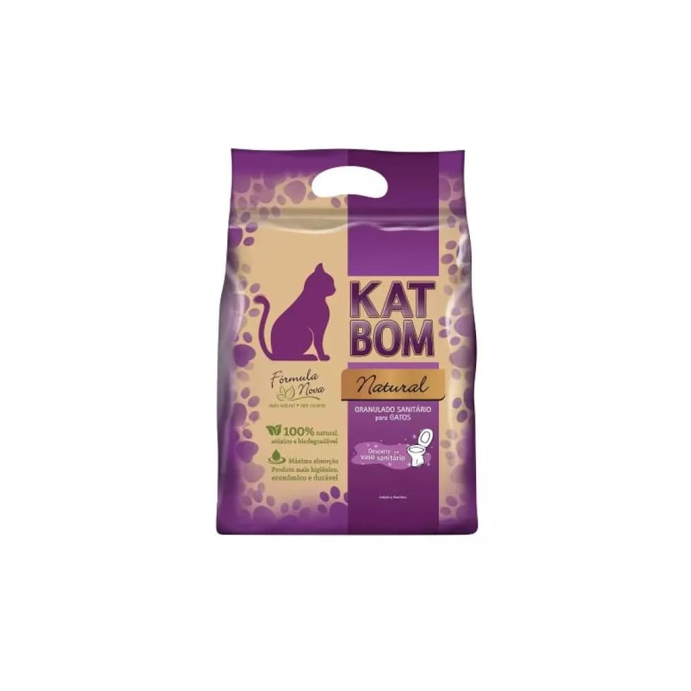 Areia higiênica katbom para gatos granulado tradicional 3kg